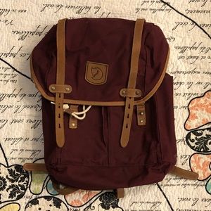 Fjallraven No. 21 Maroon Rucksack - Lightly Used